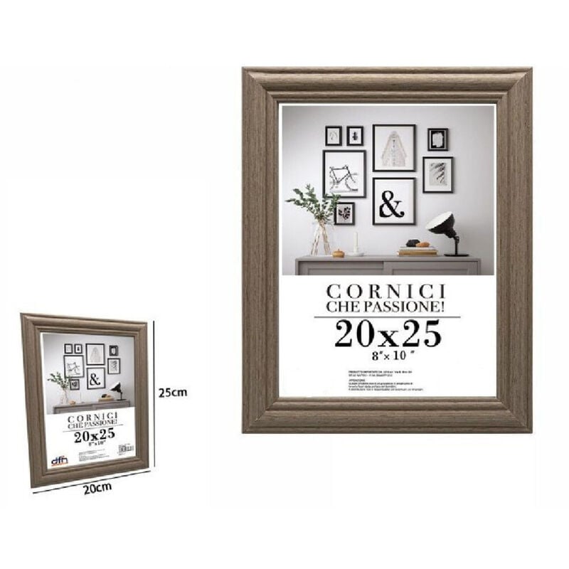 foto del prodotto trade shop traesio - cornice per foto porta fotografie quadri tele 20 x 25 cm modello legno 71644 -