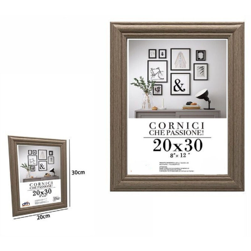 foto del prodotto trade shop traesio - cornice per foto porta fotografie quadri tele 20 x 30 cm modello legno 71645 -