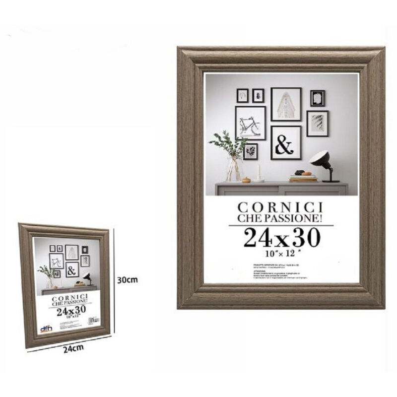 foto del prodotto trade shop traesio - cornice per foto porta fotografie quadri tele 24 x 30 cm modello legno 71647 -
