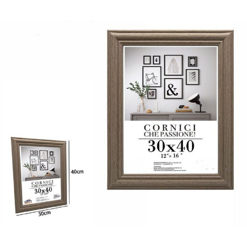 foto del prodotto trade shop traesio - cornice per foto porta fotografie quadri tele 30 x 40 cm modello legno 71648 -