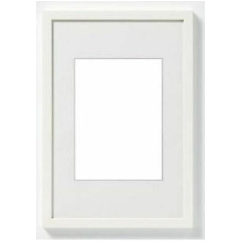 foto del prodotto trade shop traesio - cornice per foto poster quadri tele dimensioni 40x50cm colore bianco -