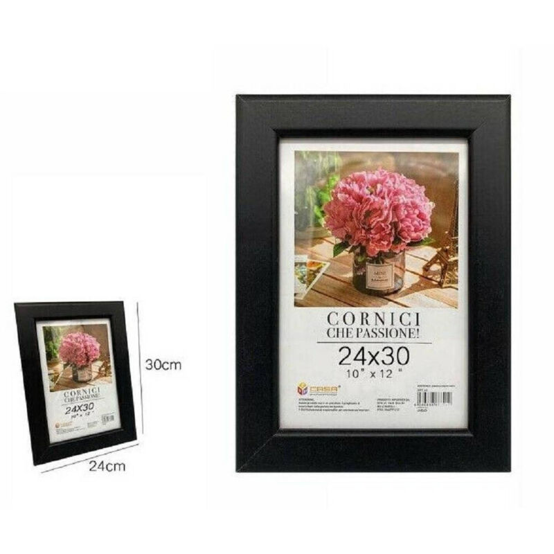 foto del prodotto trade shop traesio cornice portafoto porta foto fotografia quadri tele poster 24x30cm nera 68655 