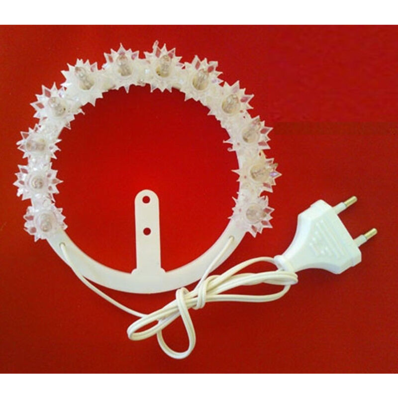 foto del prodotto trade shop traesio coroncine decorative elettriche a pisellini e o a led coroncina per statuine led diametro 12 220 volt