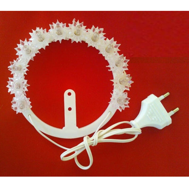 foto del prodotto trade shop traesio coroncine decorative elettriche a pisellini e o a led coroncina per statuine pisellini diametro 20 220 volt