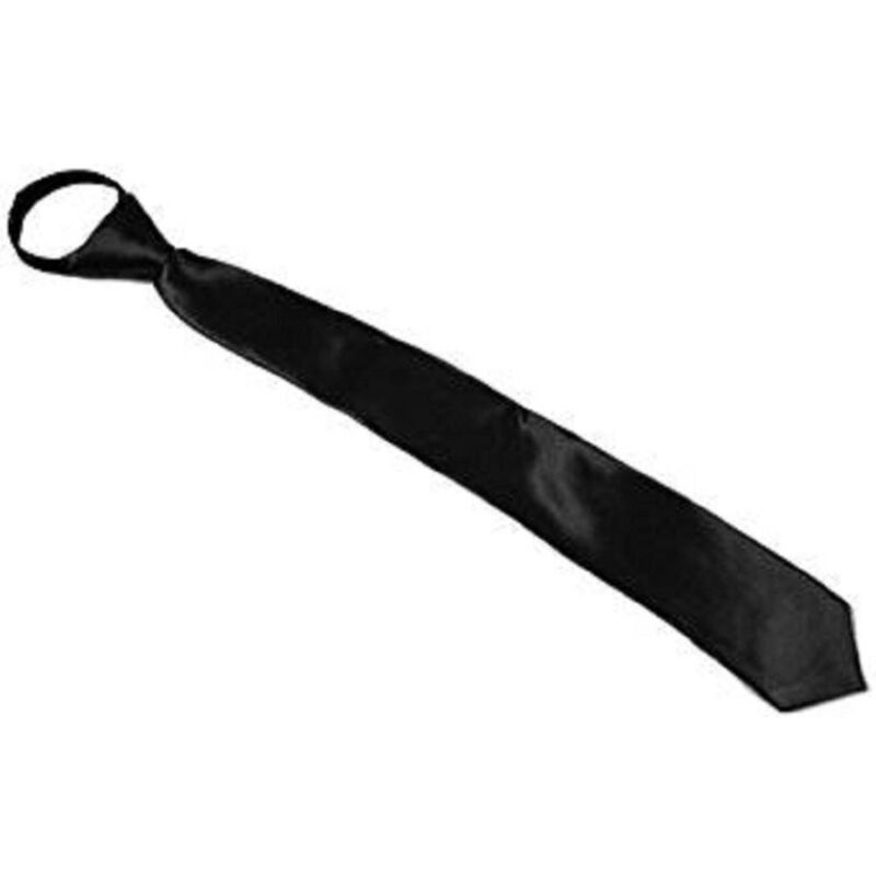 foto del prodotto trade shop traesio cravatta seta raso nero black cravattino frack papillon sottile uomo donna slim 