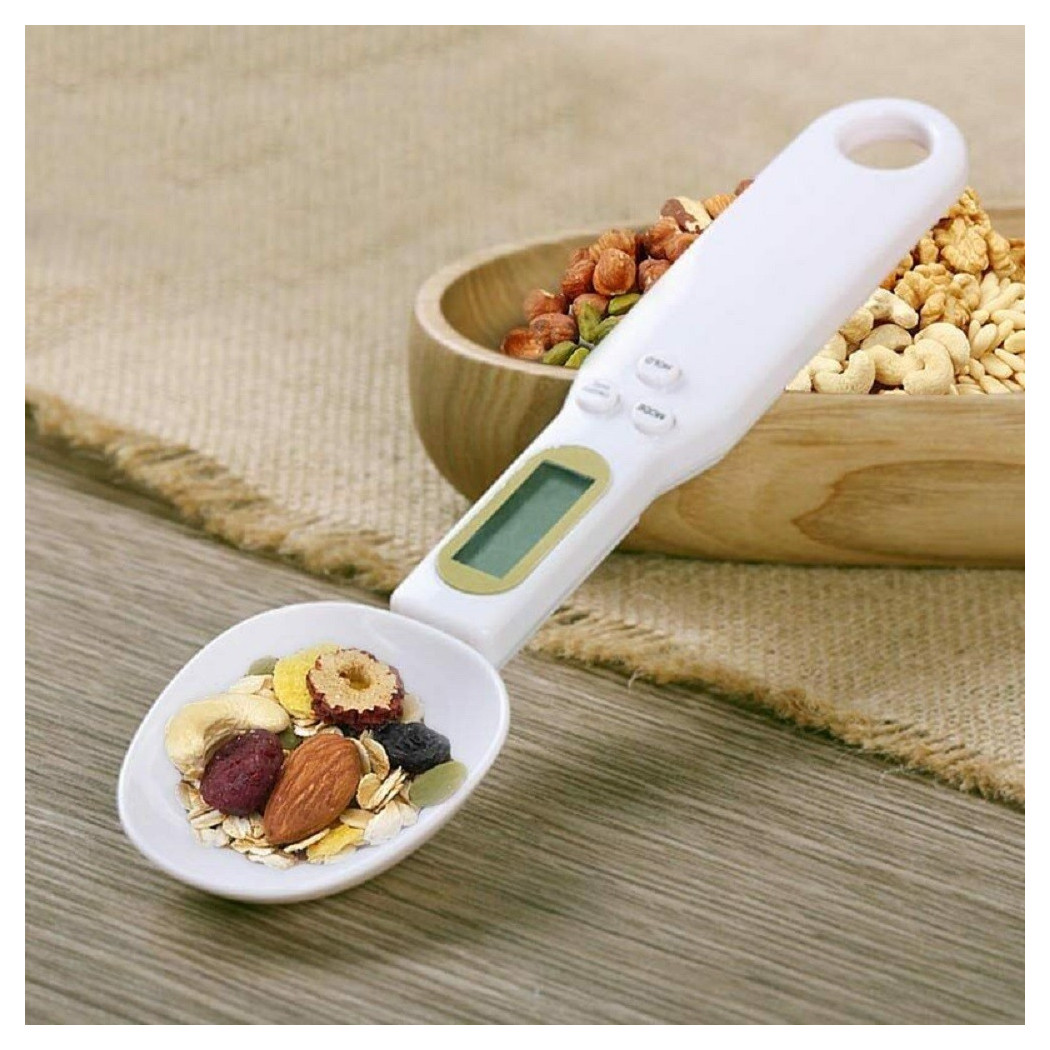 foto del prodotto trade shop traesio cucchiaio bilancia bilancino digitale di precisione da cucina 0.1 500g grammi 