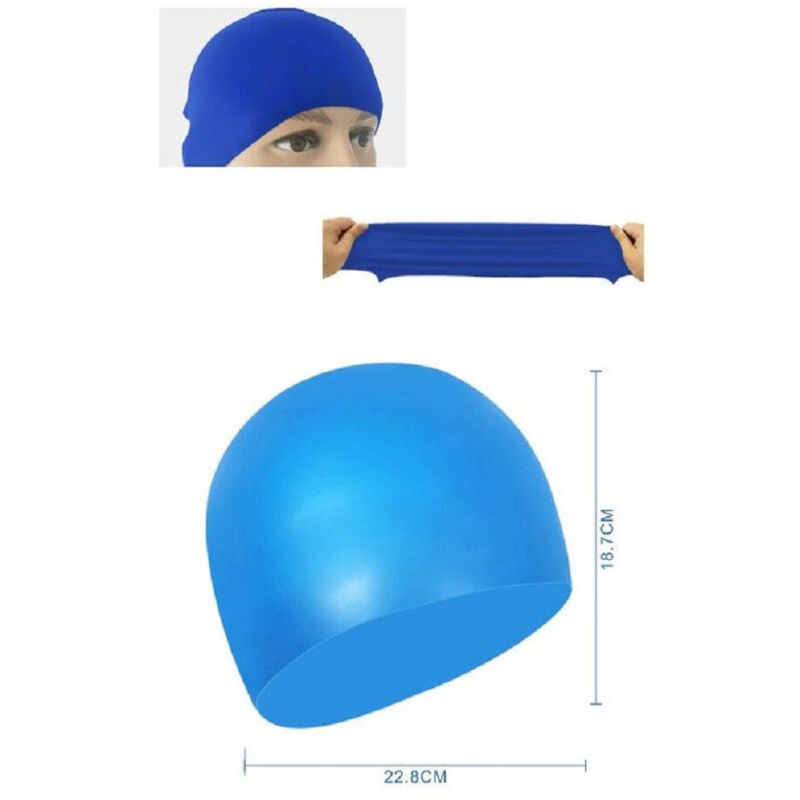 foto del prodotto trade shop traesio - cuffia da nuoto accessori per piscina mare unisex 22.8x18.7cm vari colori 605432 -