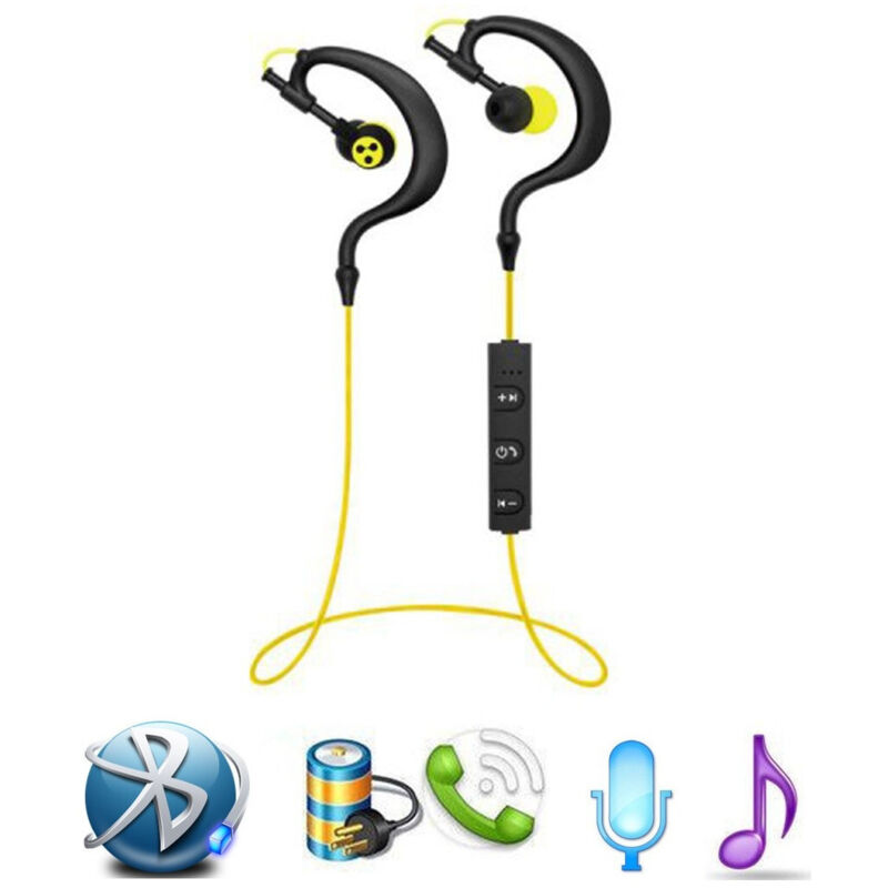foto del prodotto trade shop traesio cuffie sport stereo audio auricolari bluetooth smartphone cellulare earplug 
