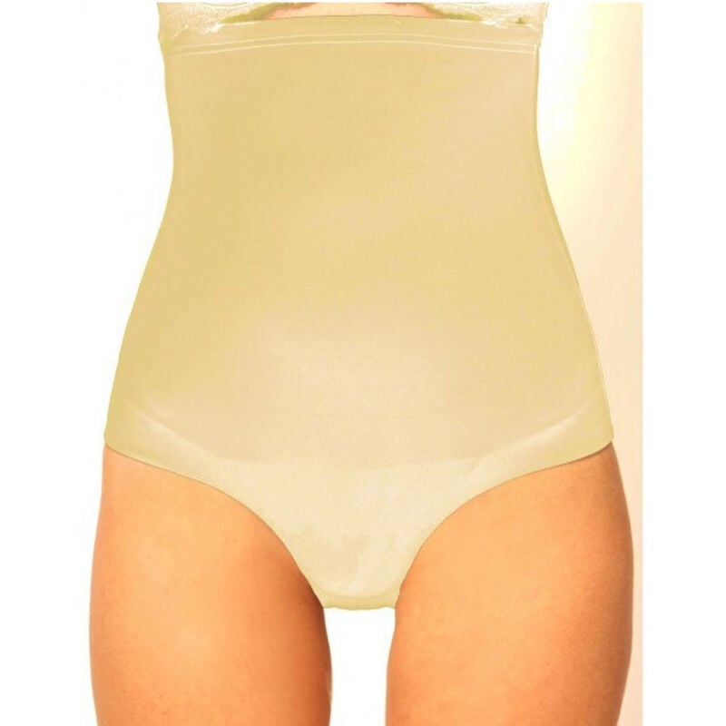 foto del prodotto trade shop traesio - culotte contenitiva vita alta snellente modellante effetto push up - panna naturale