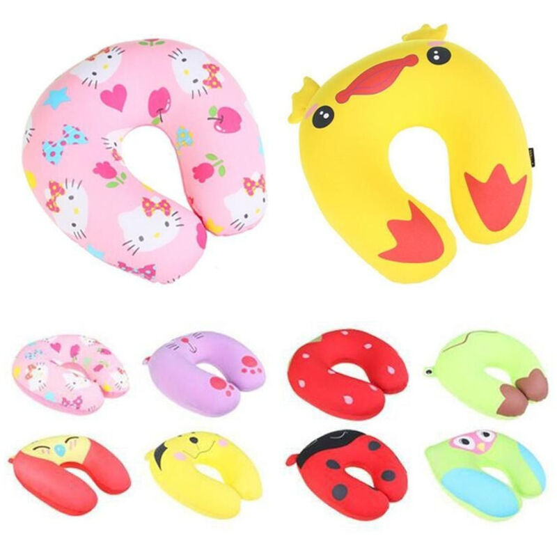 foto del prodotto trade shop traesio cuscino da viaggio collare per il collo animali colorati lettura relax treno 