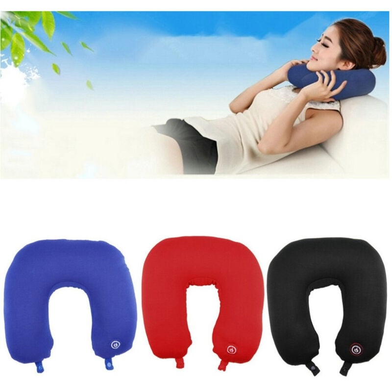 foto del prodotto trade shop traesio cuscino vibrante massaggiante cervicale massaggio viaggio antistress relax 