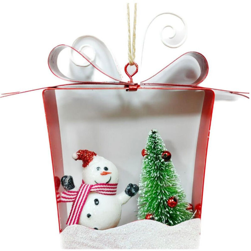 foto del prodotto trade shop traesio decorazione natalizia albero di natale appendino pupazzo di neve dim. 12.5cm 