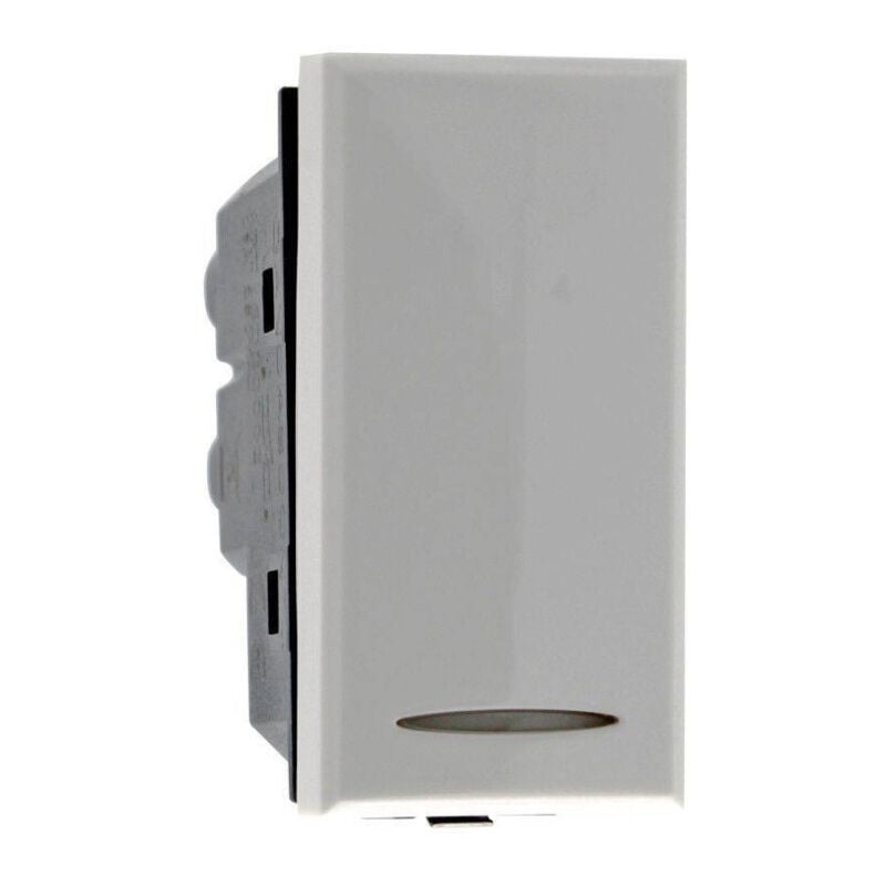 foto del prodotto trade shop traesio deviatore 1p 16a colore bianco compatibile con bticino axolute 