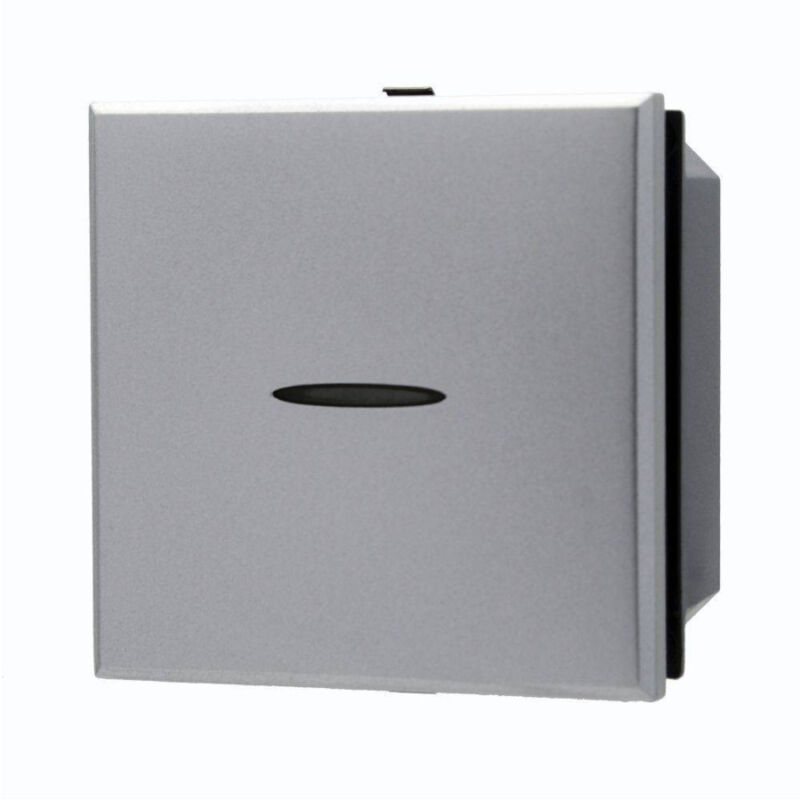 foto del prodotto trade shop traesio deviatore 1p assiale 2m unipolare silver compatibile bticino axolute 