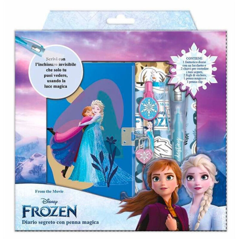 foto del prodotto trade shop traesio diario segreto con penna magica frozen disney con accessori gioco per bambine 3 