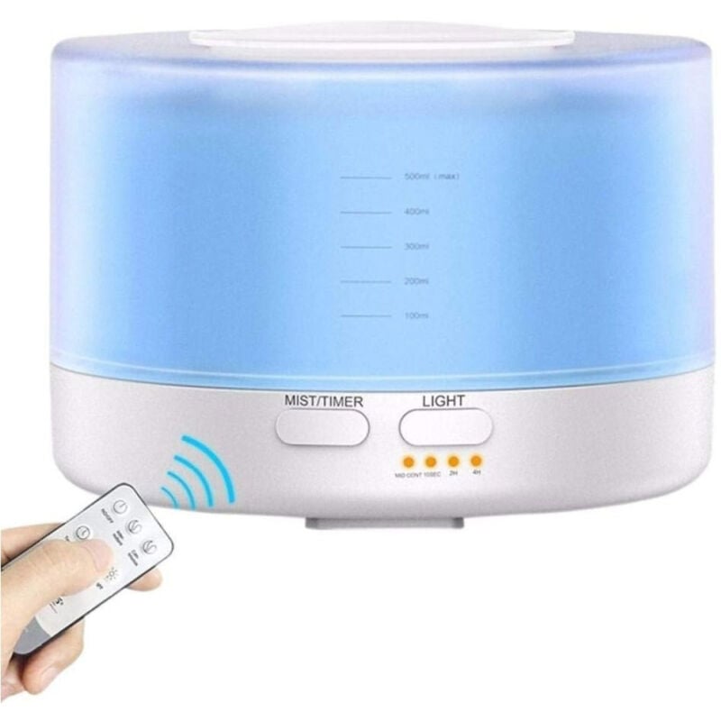 foto del prodotto trade shop traesio diffusore aromi 4in1 umidificatore bianco ambiente rgb aromaterapia ultrasuoni 