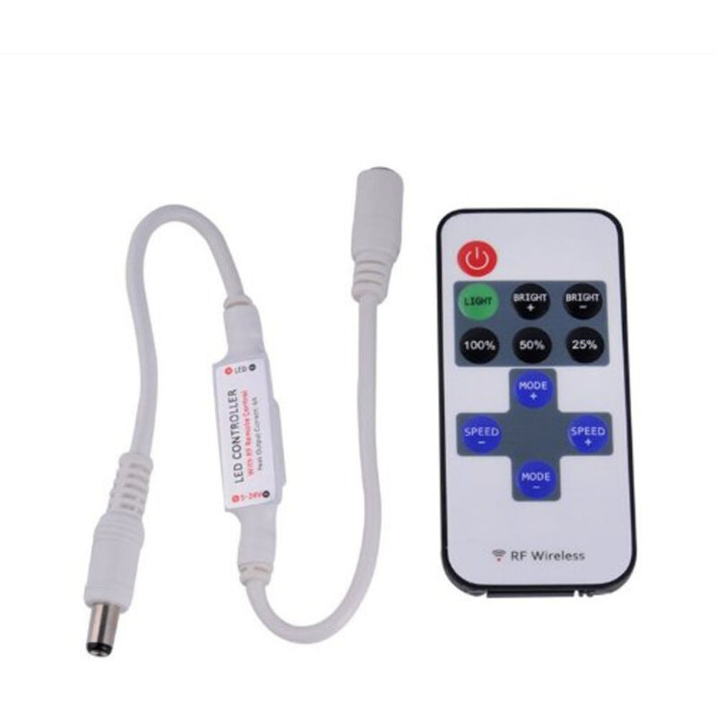 foto del prodotto trade shop traesio dimmer 5v 12v 24v dimmer con telecomando strip led moduli led 3528 5050 5630 