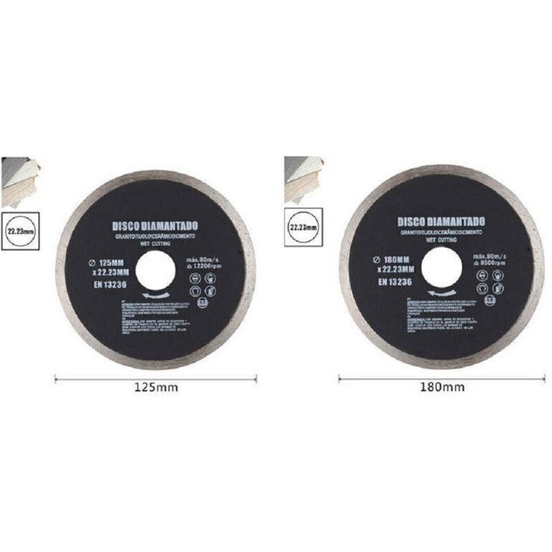 foto del prodotto trade shop traesio disco diamantato corona continua 125 180 mm piastrelle ceramica porcellana 115mm 