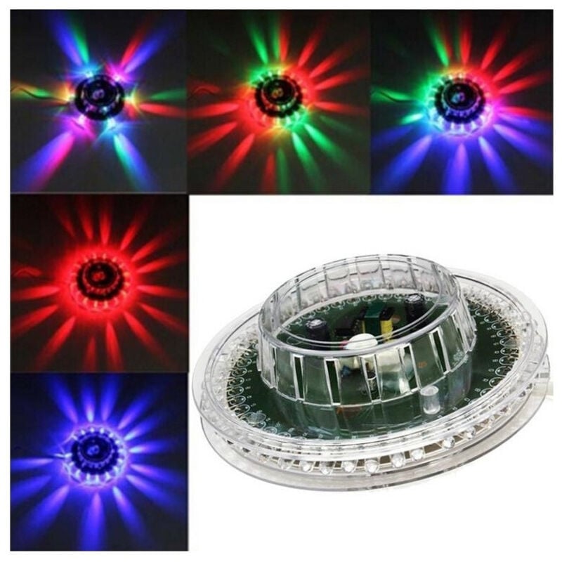foto del prodotto trade shop traesio - disco parete fiore sunflower led luce rgb discoteca voce flashing 6-8w party -