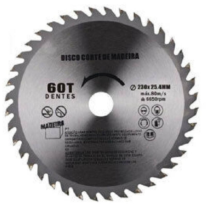 foto del prodotto trade shop traesio disco taglio legno smerigliatrice angolare circolare sega 230 x 25.4 mm 60 denti 
