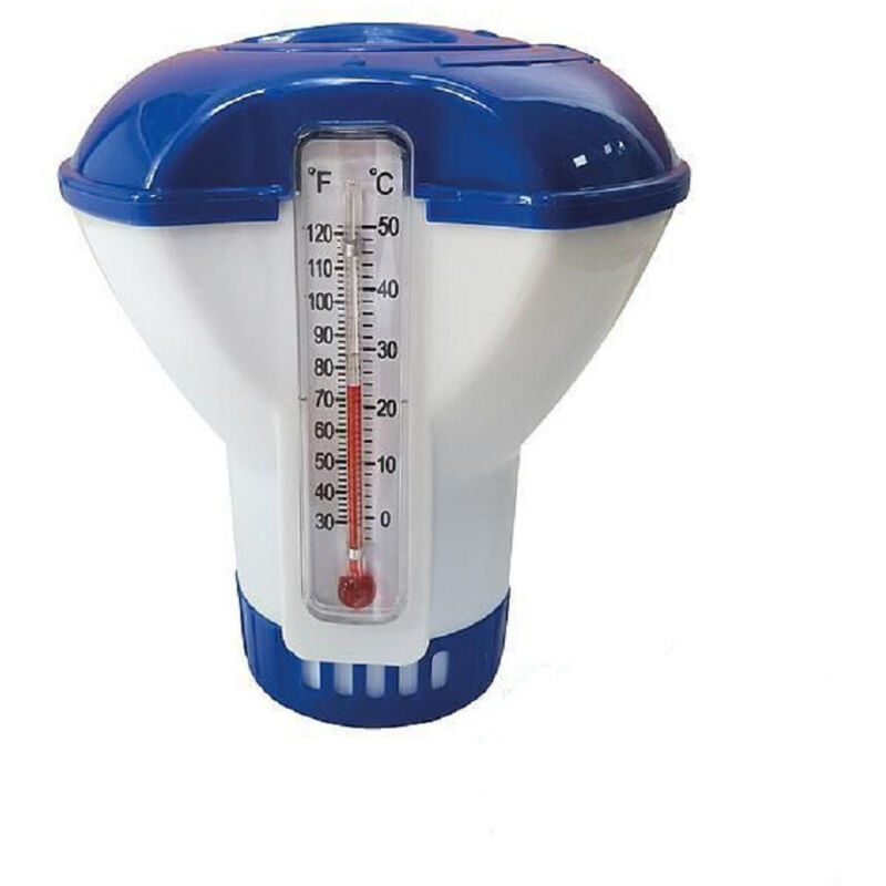 foto del prodotto trade shop traesio dispenser dosatore cloro con termometro pastiglie mini piscina regolabile 42404 