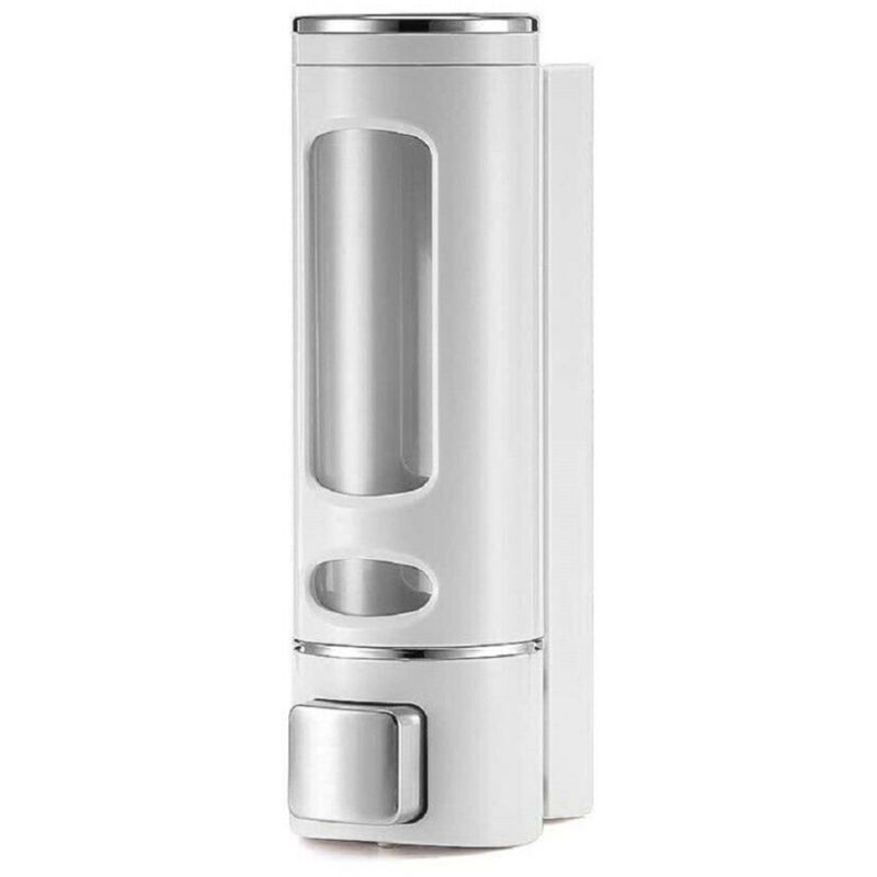 foto del prodotto trade shop traesio - dispenser erogatore porta sapone manuale dosatore professionale a muro 400ml -