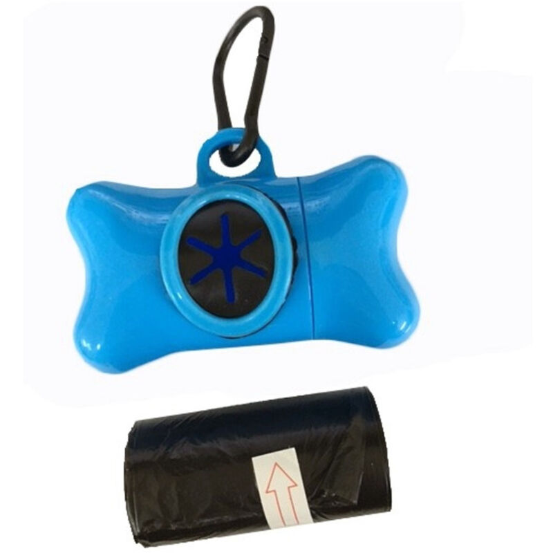foto del prodotto trade shop traesio dispenser porta sacchetti igienici rifiuti feci forma osso per cane gatto bisogni rotolo bustine buste 