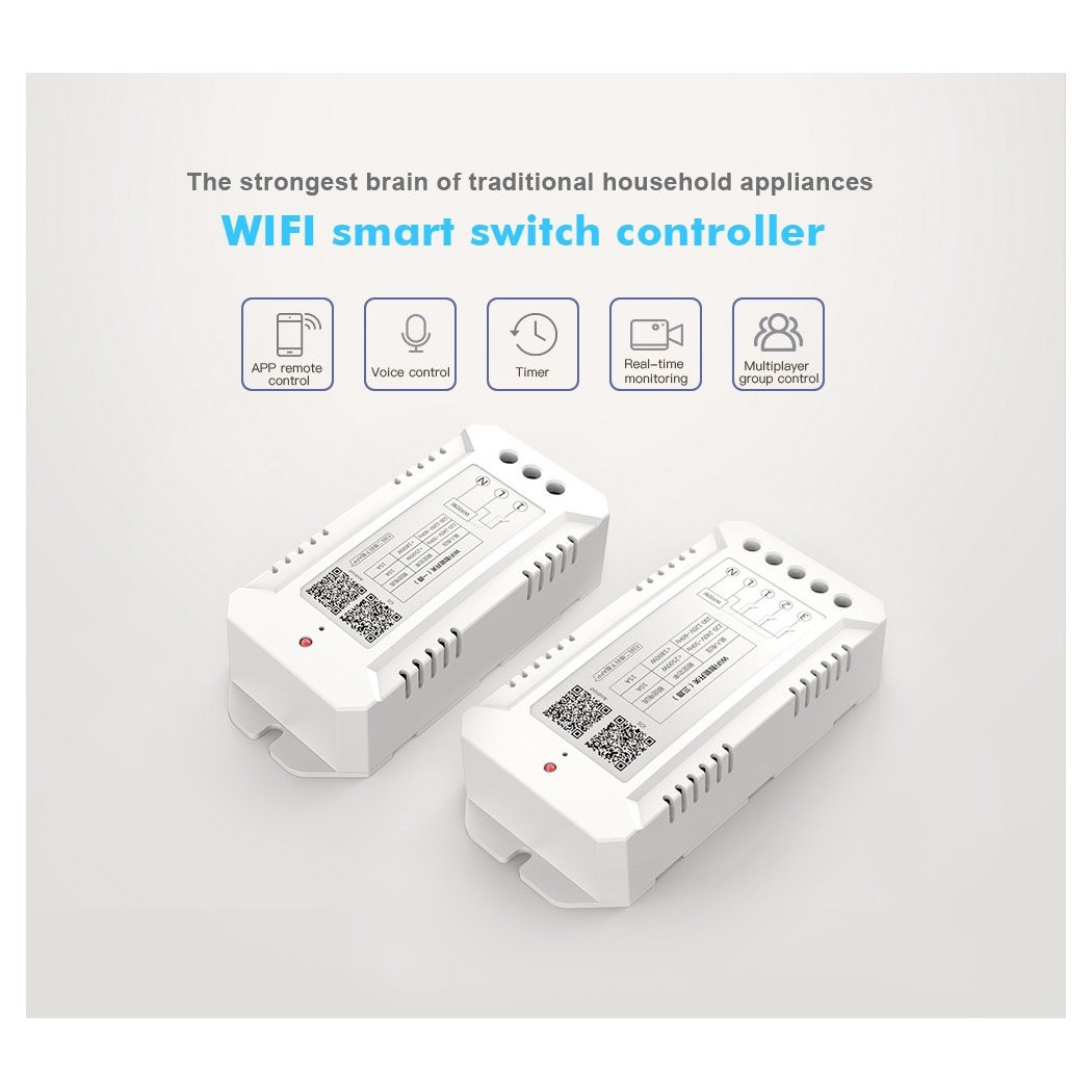 foto del prodotto trade shop traesio dispositivo ricevitore wifi android on off smartphone smart home 3 canali 