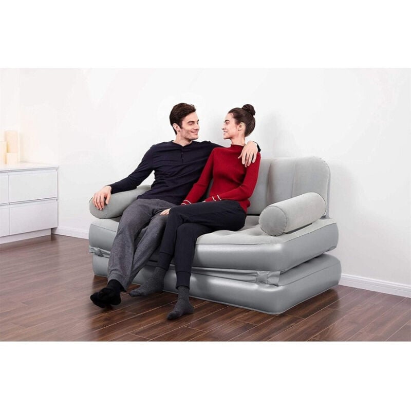 foto del prodotto trade shop traesio divano gonfiabile multi max 3 in 1 188x152x64cm con pompa integrata sacca 75079 