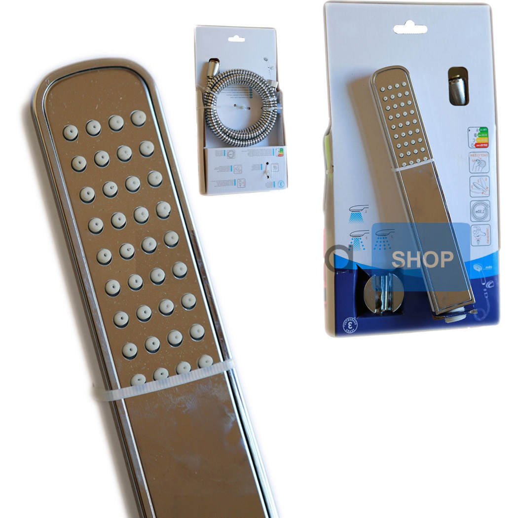 foto del prodotto trade shop traesio doccetta idroscopino mono getto con tubo e supporto per rubinetti doccia vasca 