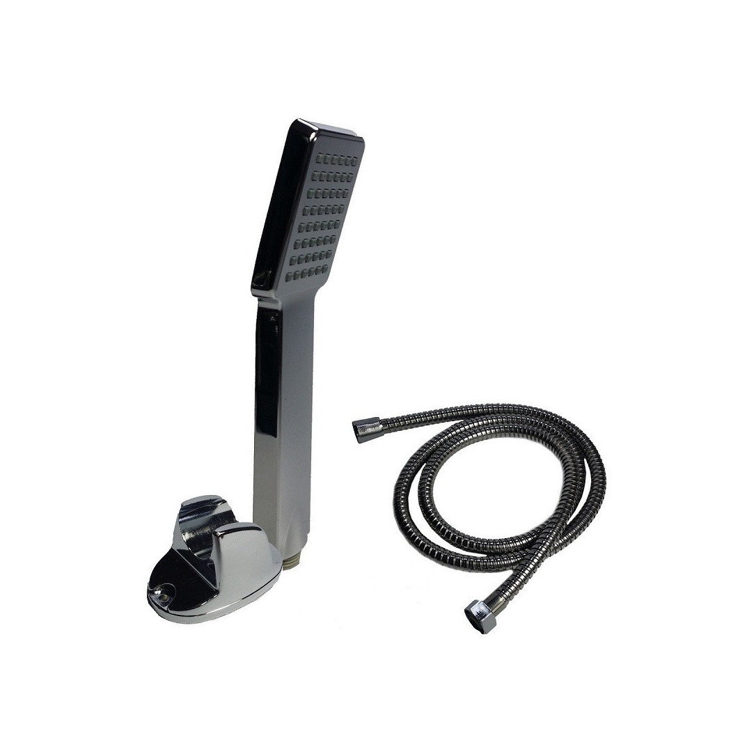 foto del prodotto trade shop traesio doccia doccetta soffione 3 getti anticalcare tubo flessibile 1.5mt muro 83008 