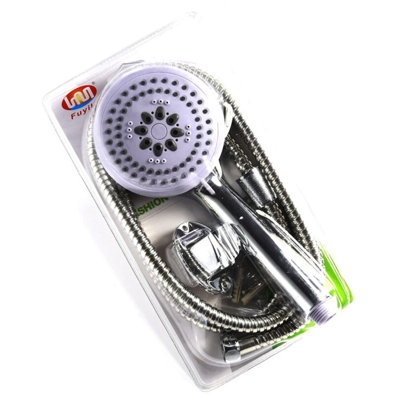 foto del prodotto trade shop traesio doccia doccetta soffione 3 getti anticalcare tubo flessibile 1,5mt supporto muro 
