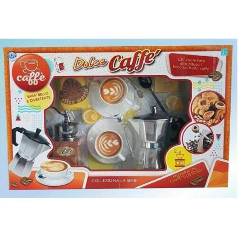 foto del prodotto trade shop traesio dolce caff caffettiera macina tazzine cucchiaino giocattolo gioco bambina 