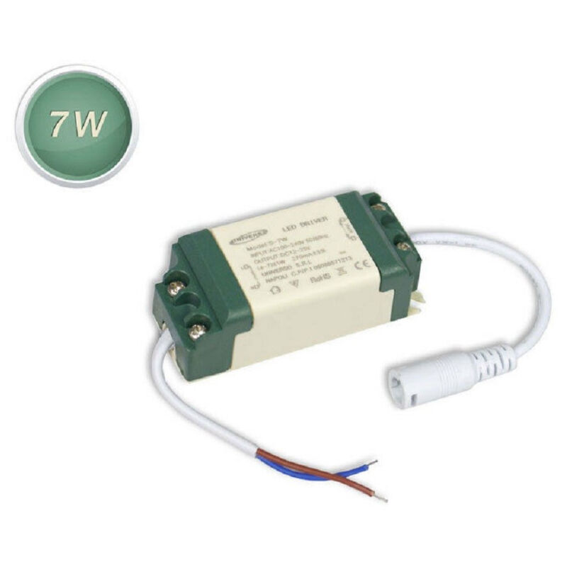 foto del prodotto trade shop traesio driver alimentatore led trasformatore 3 7 12 18 24 w stabilizzato corrente faro 7 watt