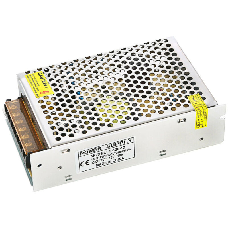 foto del prodotto trade shop traesio driver alimentatore trasformatore stabilizzato switch trimmer 220v 12v 10 ampere 