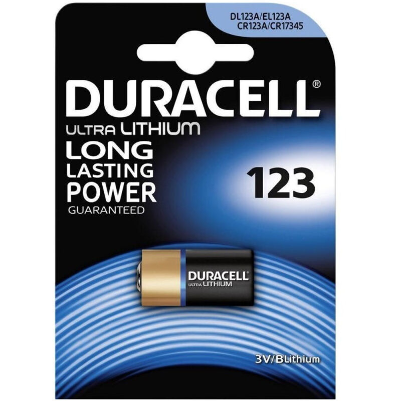foto del prodotto trade shop traesio duracell 123 batteria pila pile litio 3v 2024 cr123 cr123a dl123 cr17345 