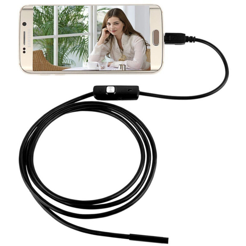 foto del prodotto trade shop traesio endoscopica telecamera ispezione micro usb per android con funzione otg 5mt 