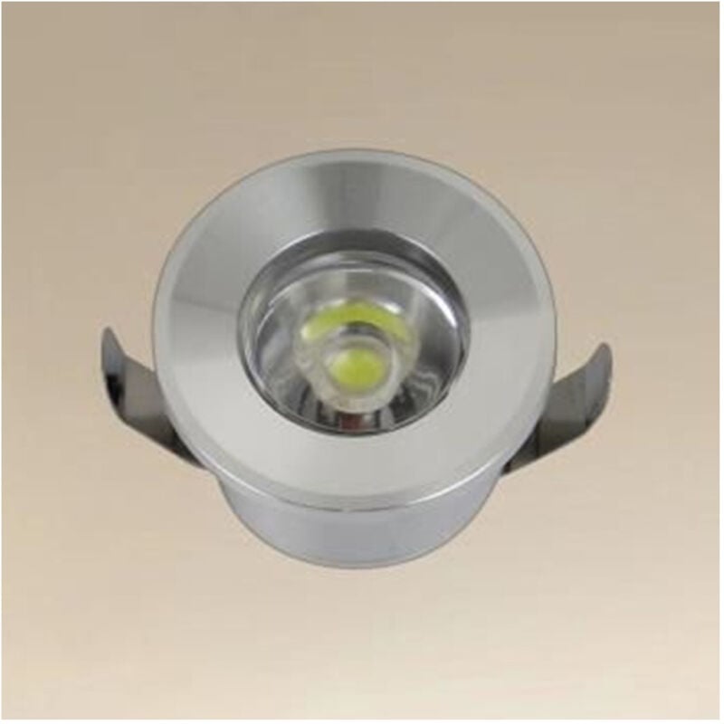 foto del prodotto trade shop traesio faretto 1w led incasso a soffitto ip20 argento mini spot segnapassi luce calda 00267 