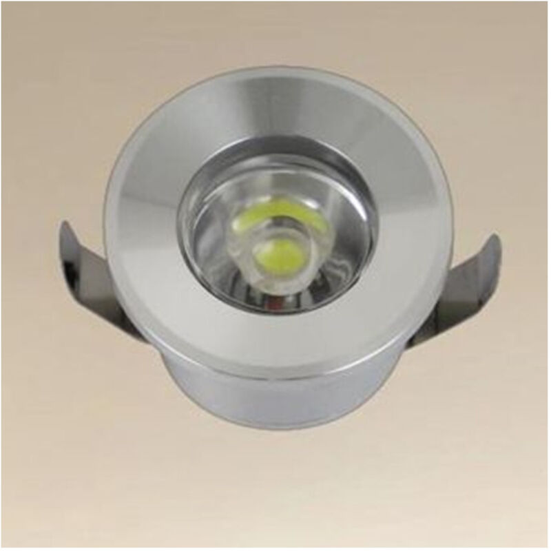 foto del prodotto trade shop traesio faretto 1w led incasso a soffitto ip20 argento mini spot segnapassi luce fredda 00243 