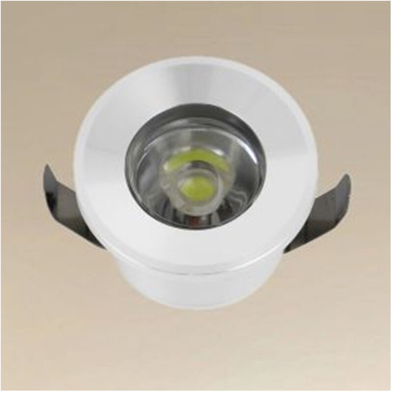 foto del prodotto trade shop traesio faretto 1w led incasso a soffitto ip20 bianco mini spot segnapassi luce calda 00229 