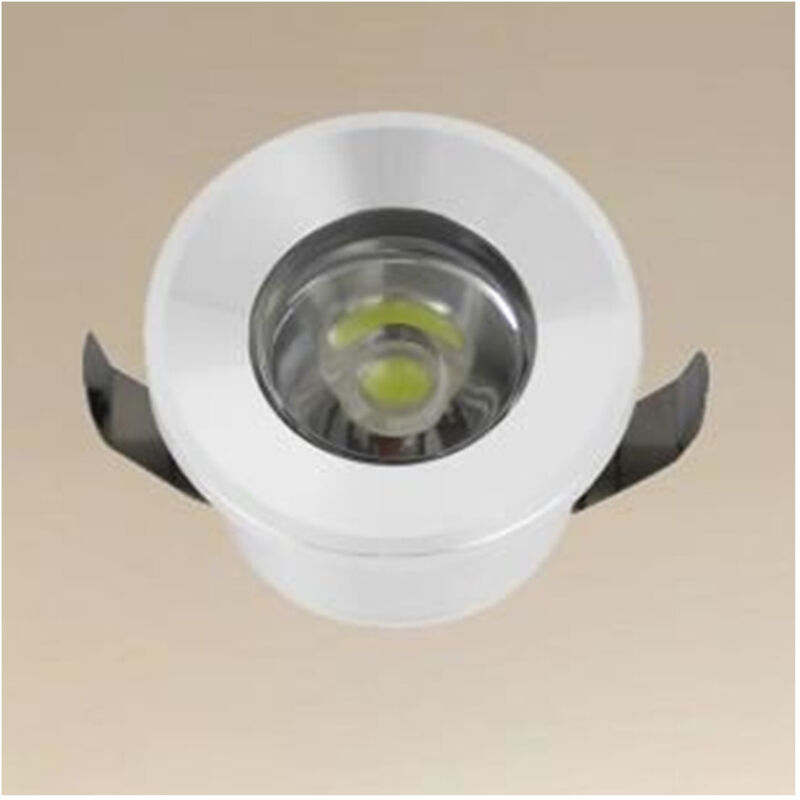 foto del prodotto trade shop traesio faretto 1w led incasso a soffitto ip20 bianco mini spot segnapassi luce fredda 00205 
