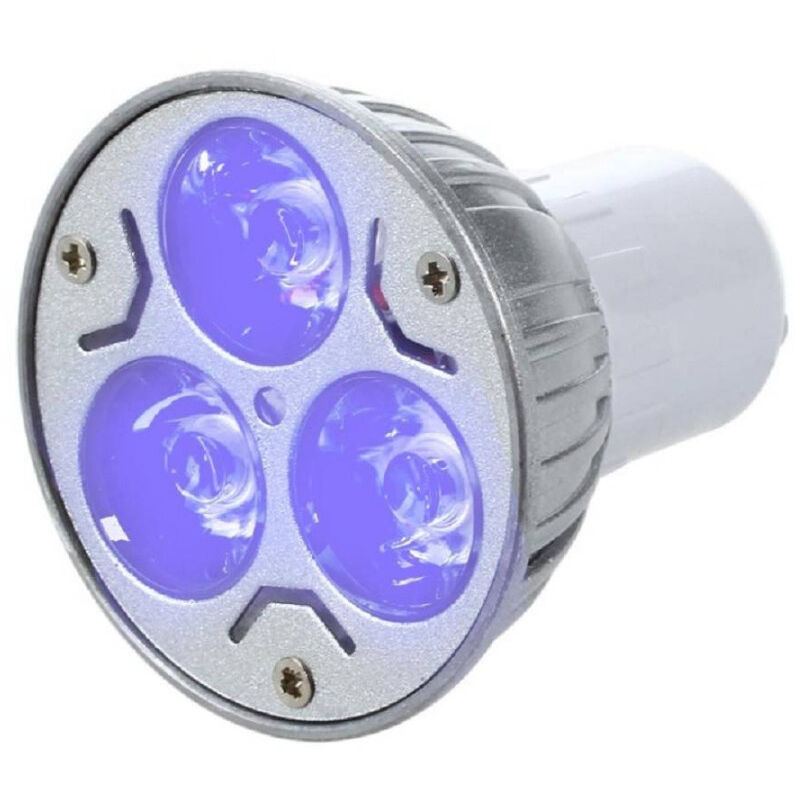 foto del prodotto trade shop traesio faretto 3led high power luce spot 3 w gu10 lampada colorata rossa verde blu 230v blu 