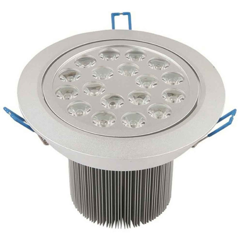 foto del prodotto trade shop traesio faretto a led 18w ad da incasso orientabile spot luce a molle con alette driver bianco caldo 
