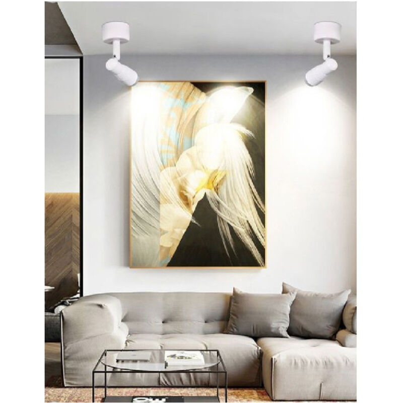 foto del prodotto trade shop traesio faretto applique led orientabile 3w a soffitto parete vari toni luce bianco f07b bianco naturale 