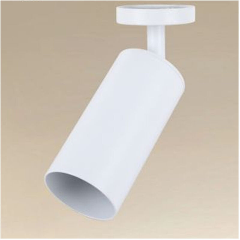 foto del prodotto trade shop traesio faretto bianco attacco gu10 applique a cilindro soffitto parete per interni ip20 00717 