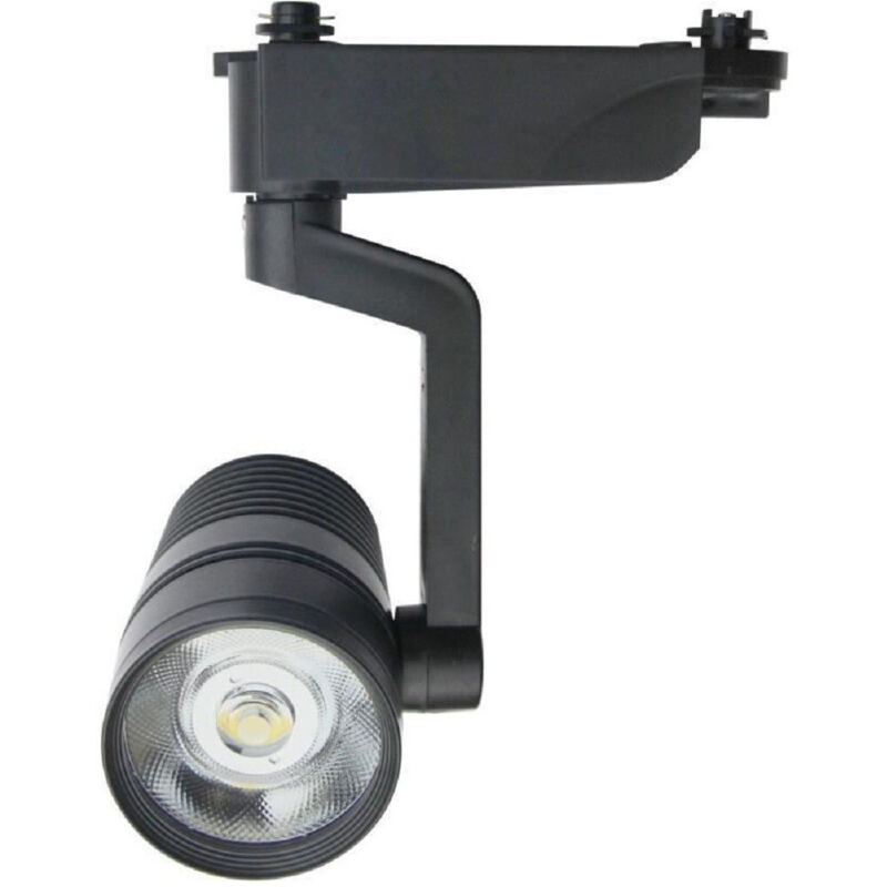 foto del prodotto trade shop traesio faretto binario led cob 10w nero staffa luce fredda 6500k naturale 4000k f 10w8h bianco naturale 