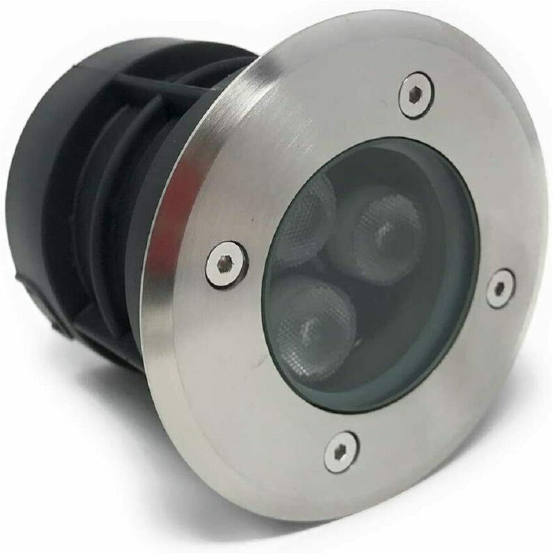 foto del prodotto trade shop traesio faretto calpestabile incasso segnapasso led 3 w luce 6500k 3000k 4000k es08 3 bianco freddo 