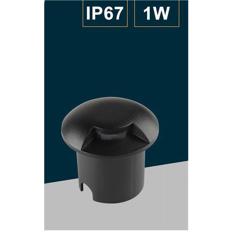 foto del prodotto trade shop traesio - faretto calpestabile led 1w 1 fascio luce lampada segnapassi per esterno ip67 321 - -bianco naturale -