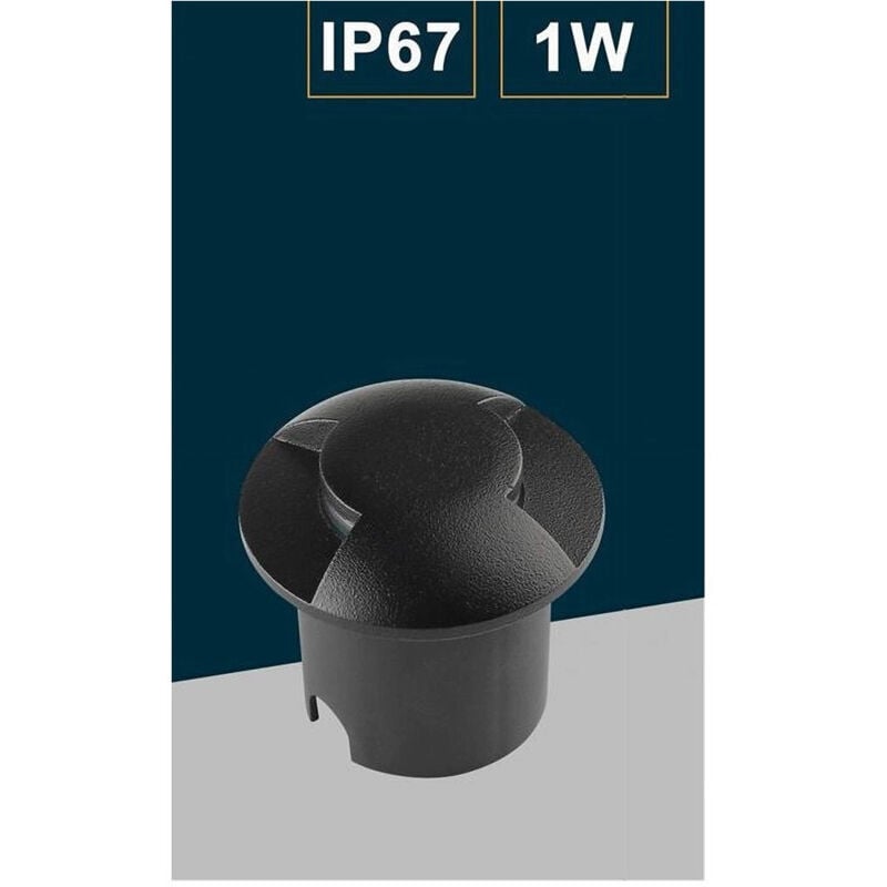 foto del prodotto trade shop traesio - faretto calpestabile led 1w 2 fasci luce lampada segnapassi per esterno ip67 322 - -bianco caldo -