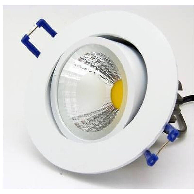 foto del prodotto trade shop traesio - faretto da incasso led cob epistar 3w riflettore bianco freddo e bianco caldo - -bianco caldo -